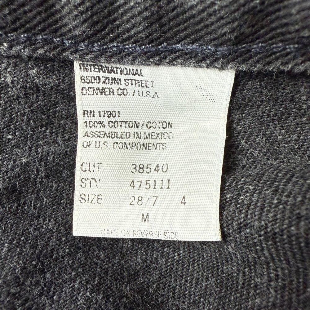 Vtg Rockies Western Black Denim Jeans 28 Cotton High-Waist Bareback 32 Inseam - Picture 8 of 10